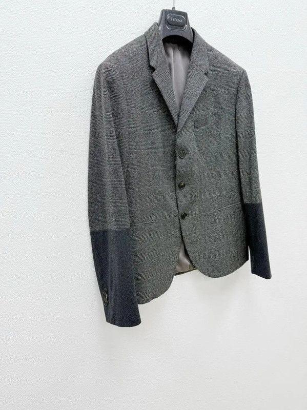 Neil Barrett Gray Wool Blend Long Sleeve Coat 0089