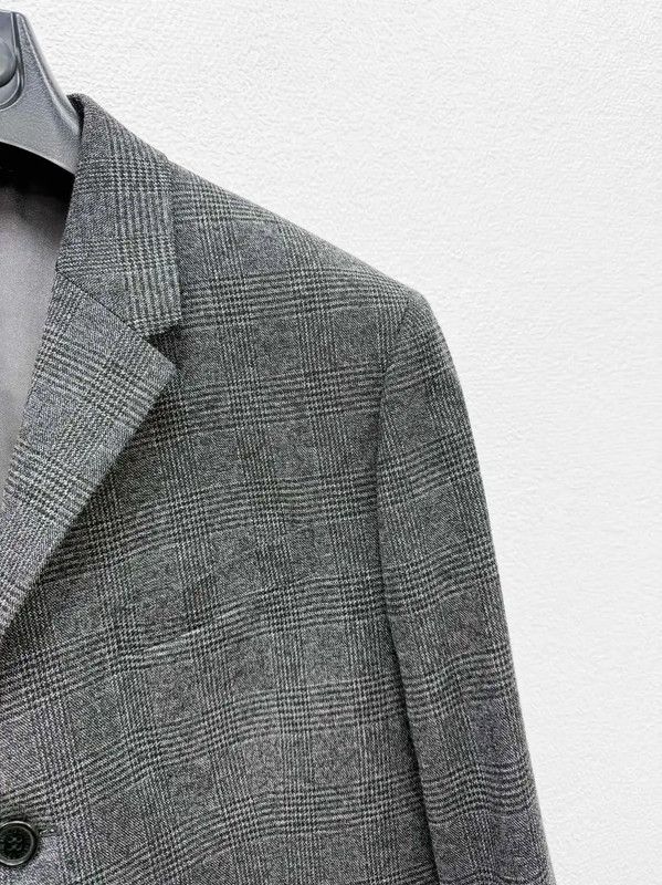 Neil Barrett Gray Wool Blend Long Sleeve Coat 0089