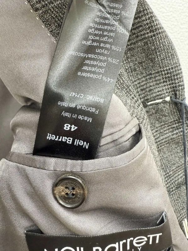 Neil Barrett Gray Wool Blend Long Sleeve Coat 0089
