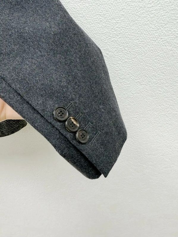 Neil Barrett Gray Wool Blend Long Sleeve Coat 0089