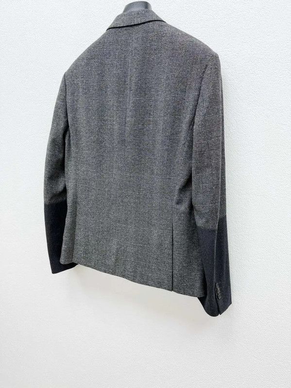 Neil Barrett Gray Wool Blend Long Sleeve Coat 0089