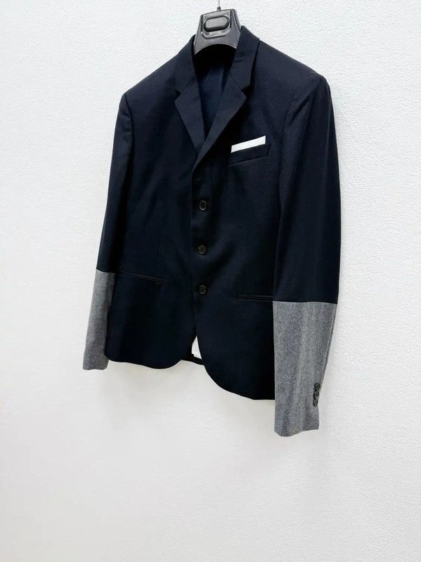 Neil Barrett Neil Barrett Navy Wool Long Sleeve Jacket 0089 Size US S / EU 44-46 / 1 - 2 Thumbnail