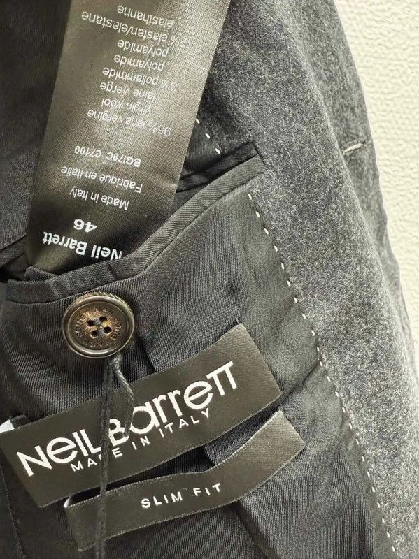 Neil Barrett NeIL BarreTT Dark Gray Wool Long Sleeve Jacket 0089 Size US XL / EU 56 / 4 - 7 Thumbnail