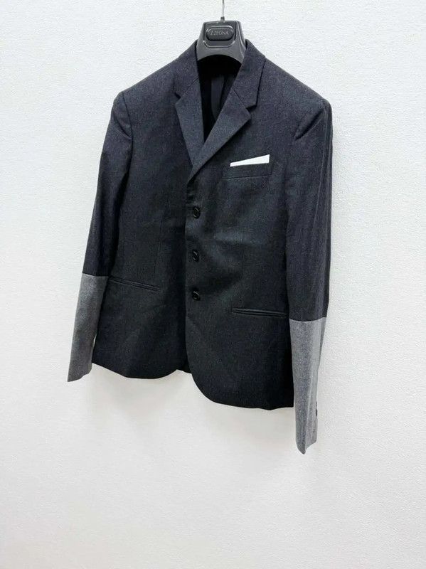 Neil Barrett Neil Barrett Gray Wool Long Sleeve Jacket 0089 Size US M / EU 48-50 / 2 - 2 Thumbnail