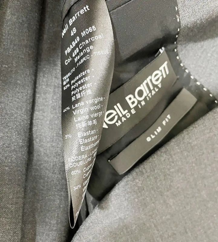 Neil Barrett Neil Barrett Men's Dark Gray Wool Blazer 0089 Size US XS / EU 42 / 0 - 5 Thumbnail