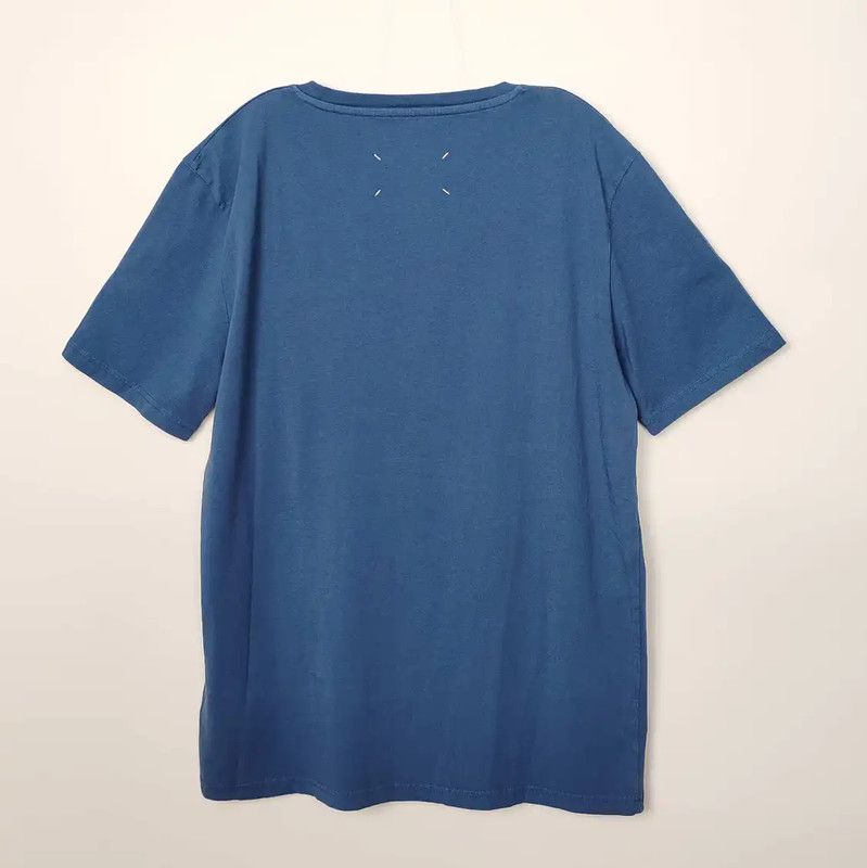 Maison Margiela Maison Margiela XL Blue Cotton T-Shirt 0089 Size US XL / EU 56 / 4 - 2 Thumbnail