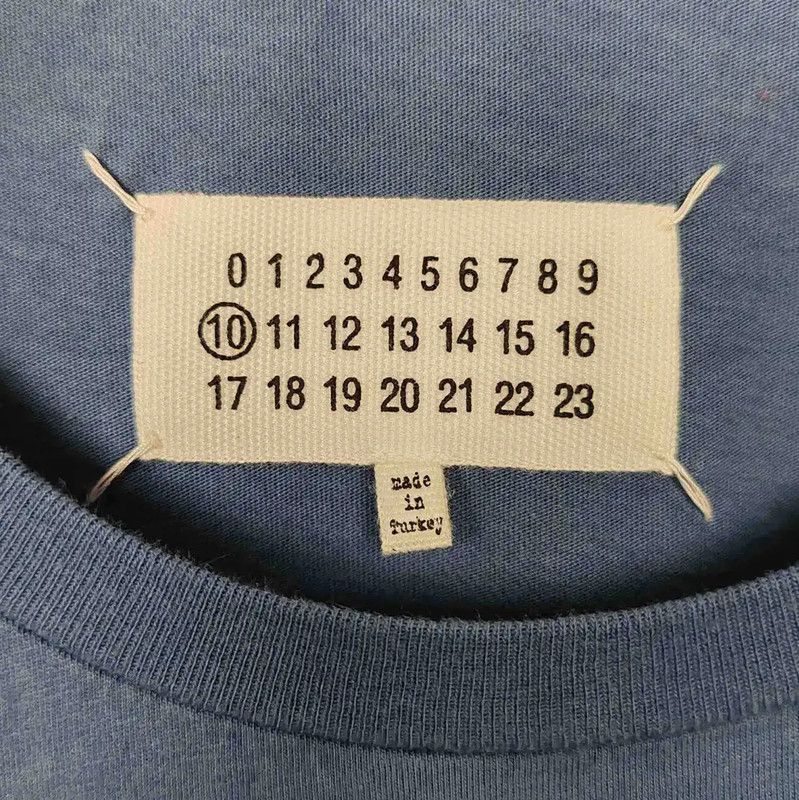 Maison Margiela Maison Margiela XL Blue Cotton T-Shirt 0089 Size US XL / EU 56 / 4 - 3 Thumbnail