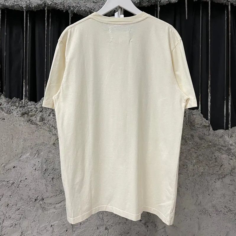 Maison Margiela Maison Margiela Men's Summer Cream Cotton T-Shirt 0089 Size US M / EU 48-50 / 2 - 2 Thumbnail