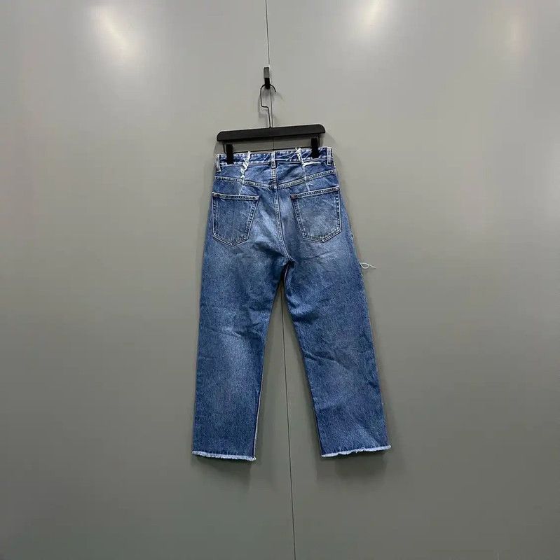 Maison Margiela Maison Margiela Blue Cotton Casual Pants for Men 0089 Size US 30 / EU 46 - 2 Thumbnail