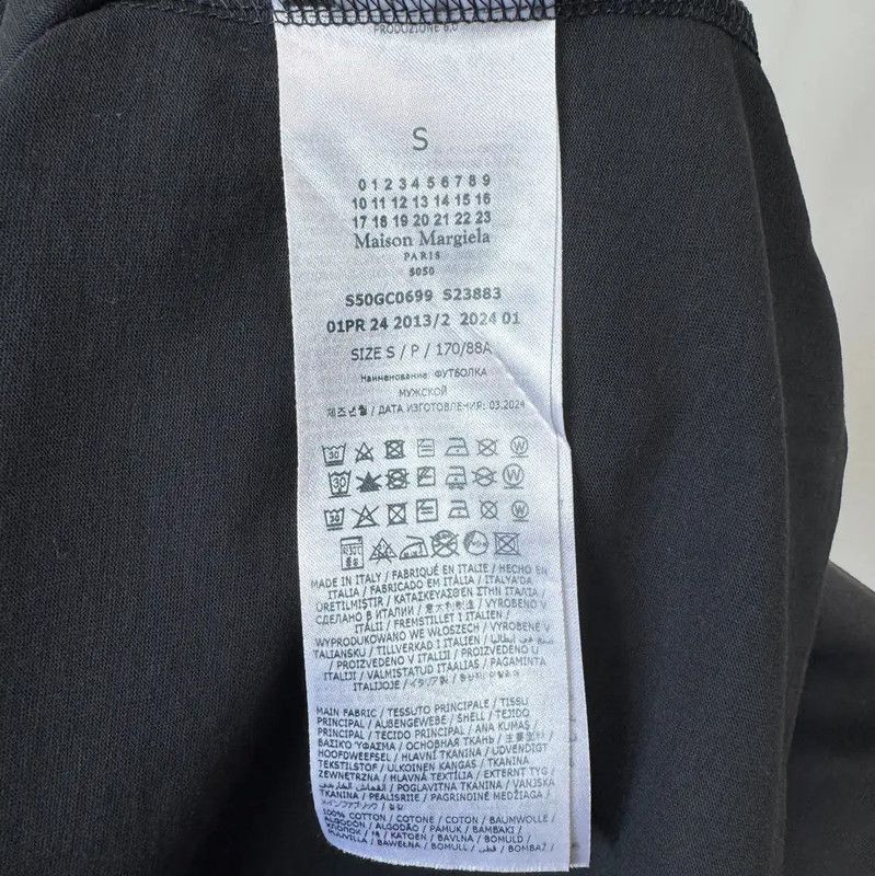 Maison Margiela Maison Margiela Black Cotton Logo T-Shirt for Men 0089 Size US S / EU 44-46 / 1 - 3 Thumbnail