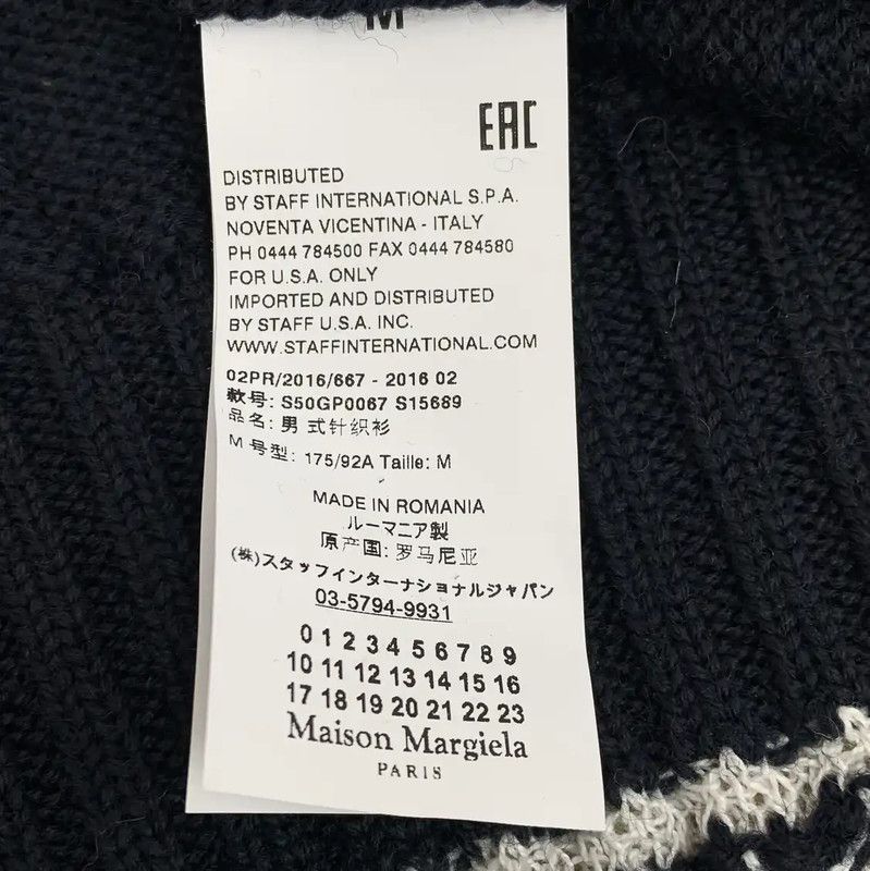 Maison Margiela Maison Margiela Color-Block Men's Pullover Sweater 0089 Size US M / EU 48-50 / 2 - 6 Thumbnail