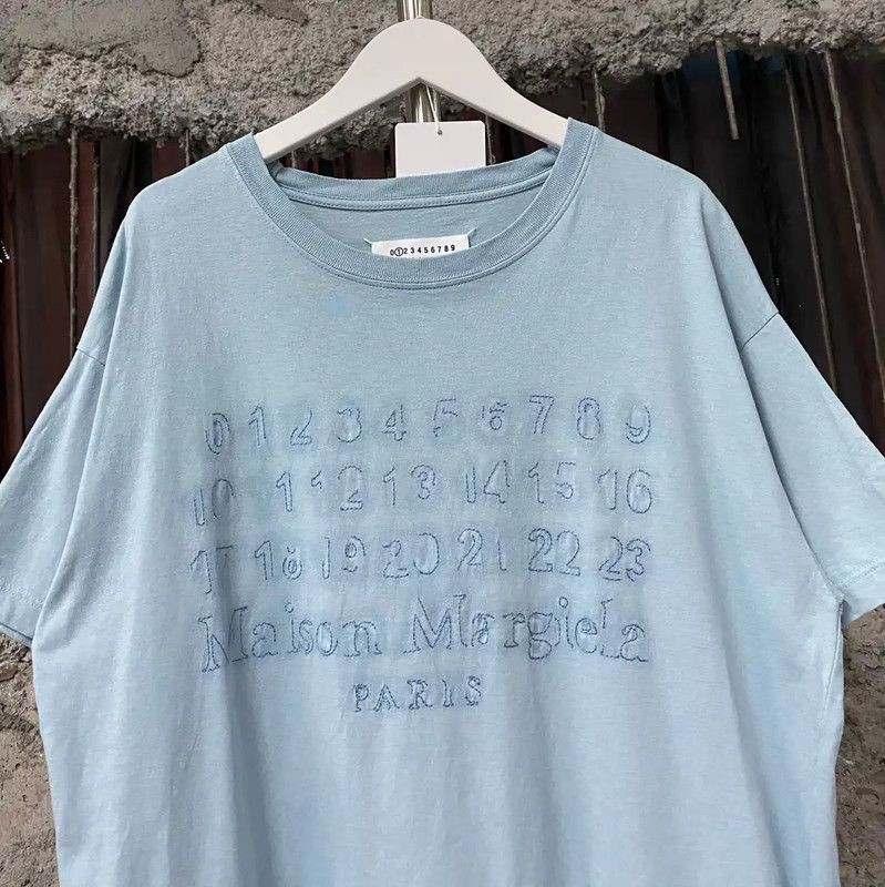 Maison Margiela Maison Margiela Men's Short Sleeve T-Shirt in Blue 0089 Size US S / EU 44-46 / 1 - 3 Thumbnail