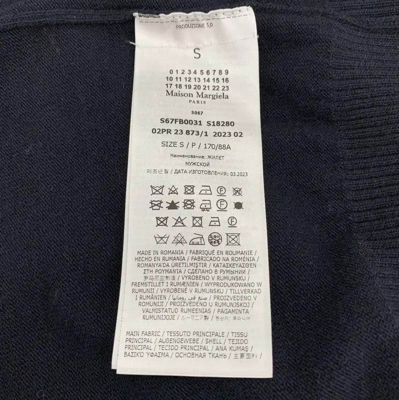 Maison Margiela Maison Margiela Dark Blue Wool Men's Sweater 0089 Size US S / EU 44-46 / 1 - 6 Thumbnail