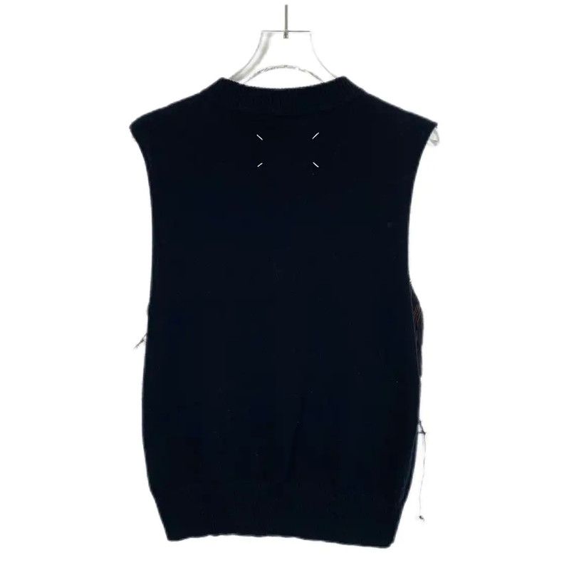 Maison Margiela Maison Margiela Dark Blue Wool Men's Sweater 0089 Size US S / EU 44-46 / 1 - 2 Thumbnail