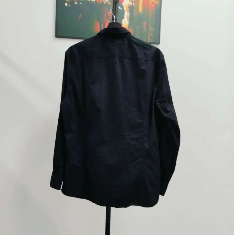 Versace Versace Black Cotton Long Sleeve Shirt 0089 Size US L / EU 52-54 / 3 - 2 Thumbnail