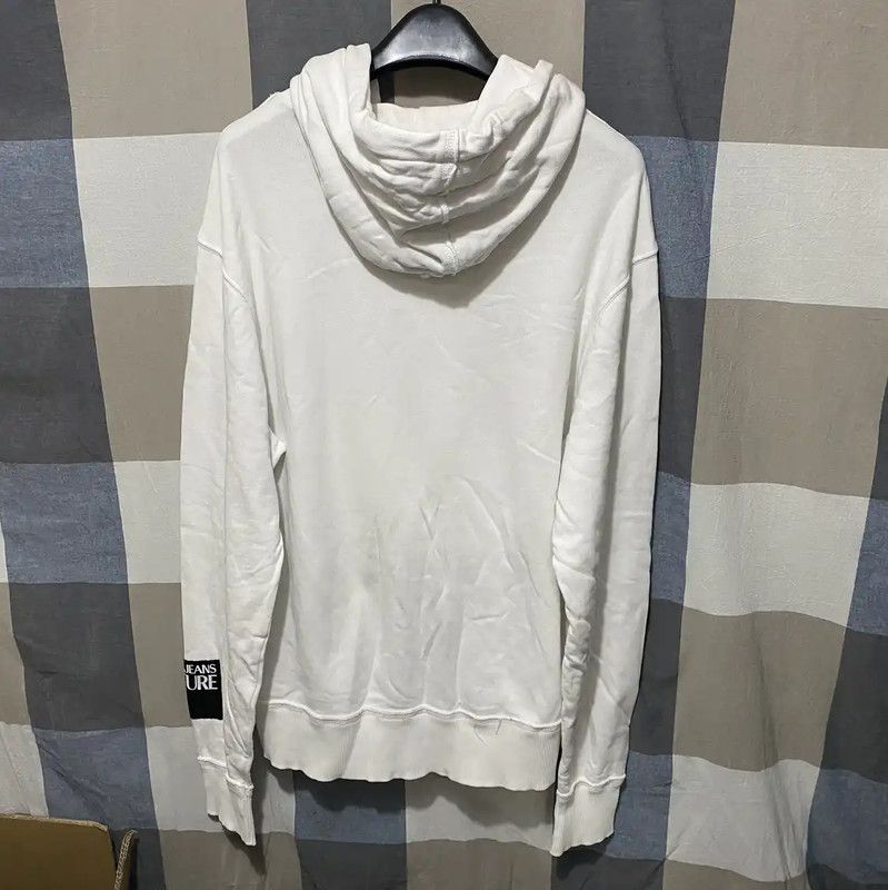 Versace Versace Men's White Cotton Hoodie with Graphic Print 0089 Size US L / EU 52-54 / 3 - 2 Thumbnail