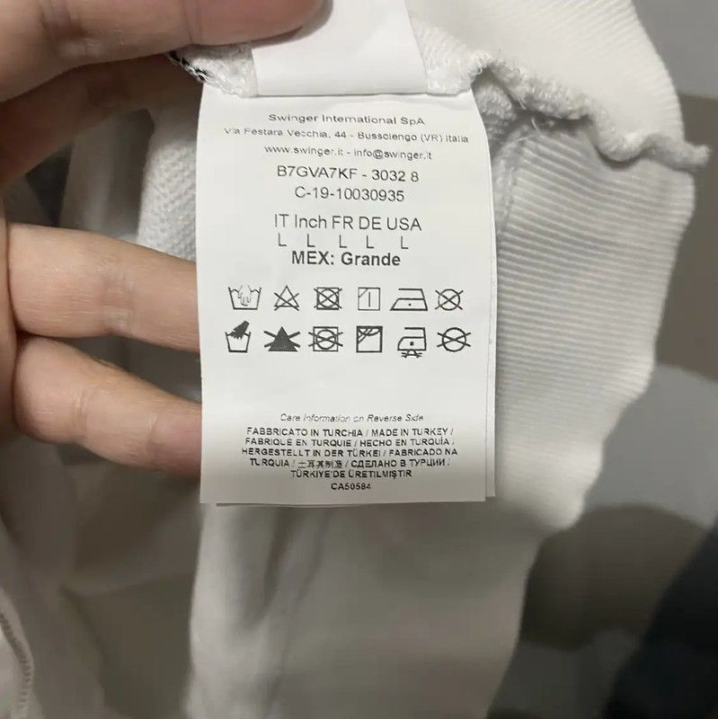 Versace Versace Men's White Cotton Hoodie with Graphic Print 0089 Size US L / EU 52-54 / 3 - 6 Thumbnail
