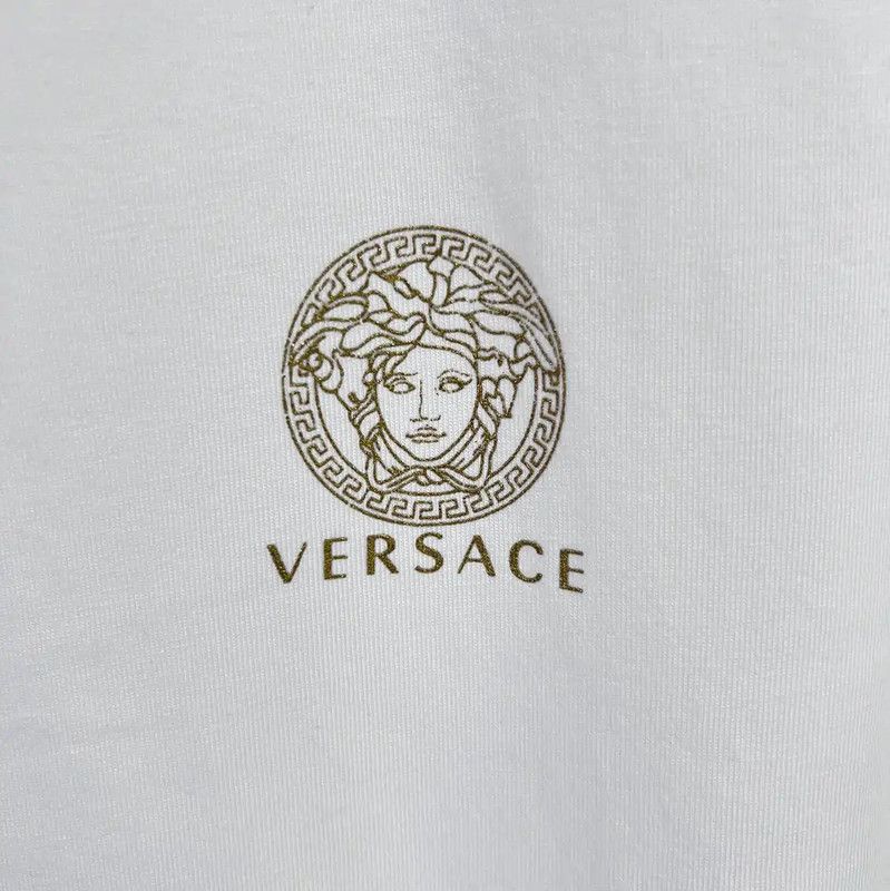Versace Versace Summer White Cotton Blend T-Shirt 0089 Size US S / EU 44-46 / 1 - 4 Thumbnail