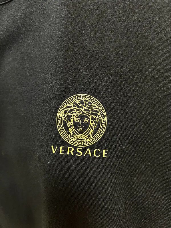Versace Versace Black Cotton Men's Short Sleeve T-Shirt 0089 Size US S / EU 44-46 / 1 - 5 Thumbnail