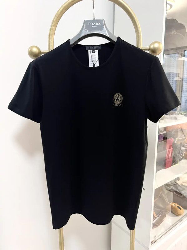 Versace Versace Black Cotton Men's Short Sleeve T-Shirt 0089 Size US S / EU 44-46 / 1 - 3 Thumbnail