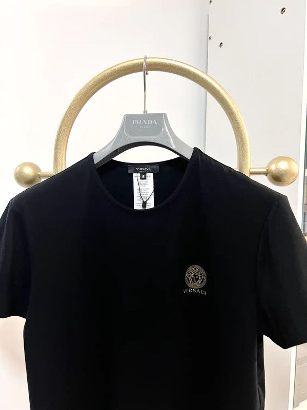 Versace Versace Black Cotton Men's Short Sleeve T-Shirt 0089 Size US S / EU 44-46 / 1 - 4 Thumbnail