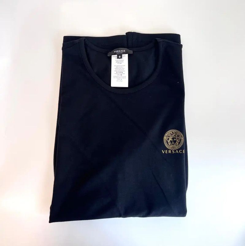 Versace Versace Black Cotton Men's T-Shirt 0089 Size US S / EU 44-46 / 1 - 4 Thumbnail