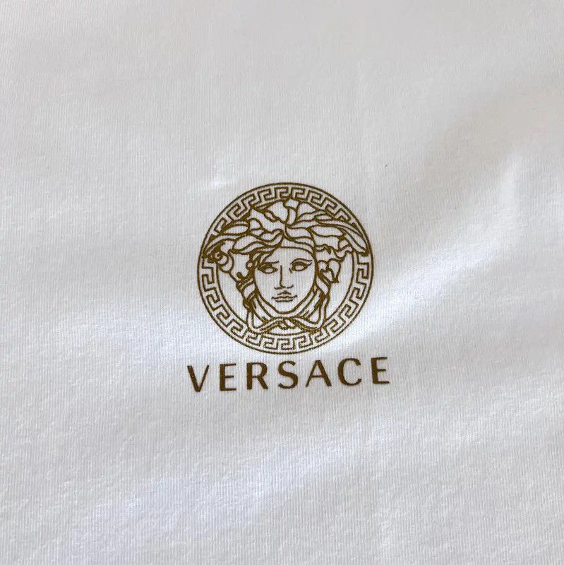 Versace Versace White Cotton Short Sleeve T-Shirt 0089 Size US S / EU 44-46 / 1 - 3 Thumbnail