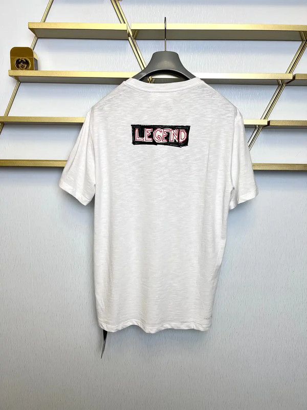 Neil Barrett Neil Barrett White Cotton Graphic T-Shirt 0089 Size US S / EU 44-46 / 1 - 4 Thumbnail