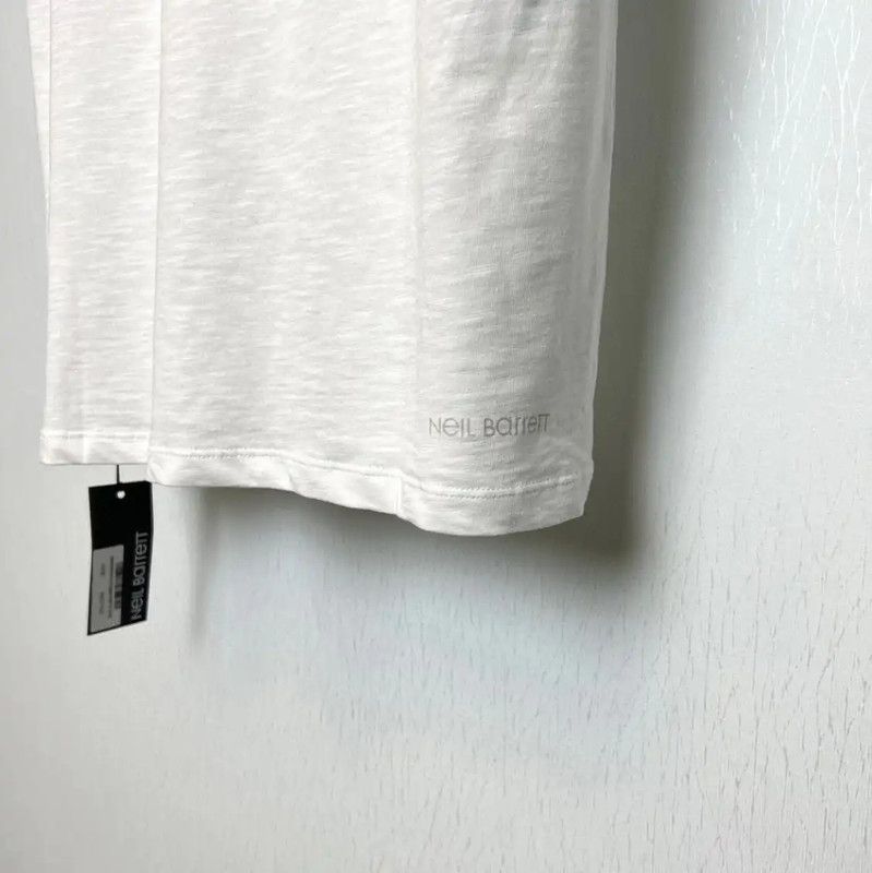 Neil Barrett Neil Barrett White Cotton Graphic T-Shirt 0089 Size US S / EU 44-46 / 1 - 5 Thumbnail