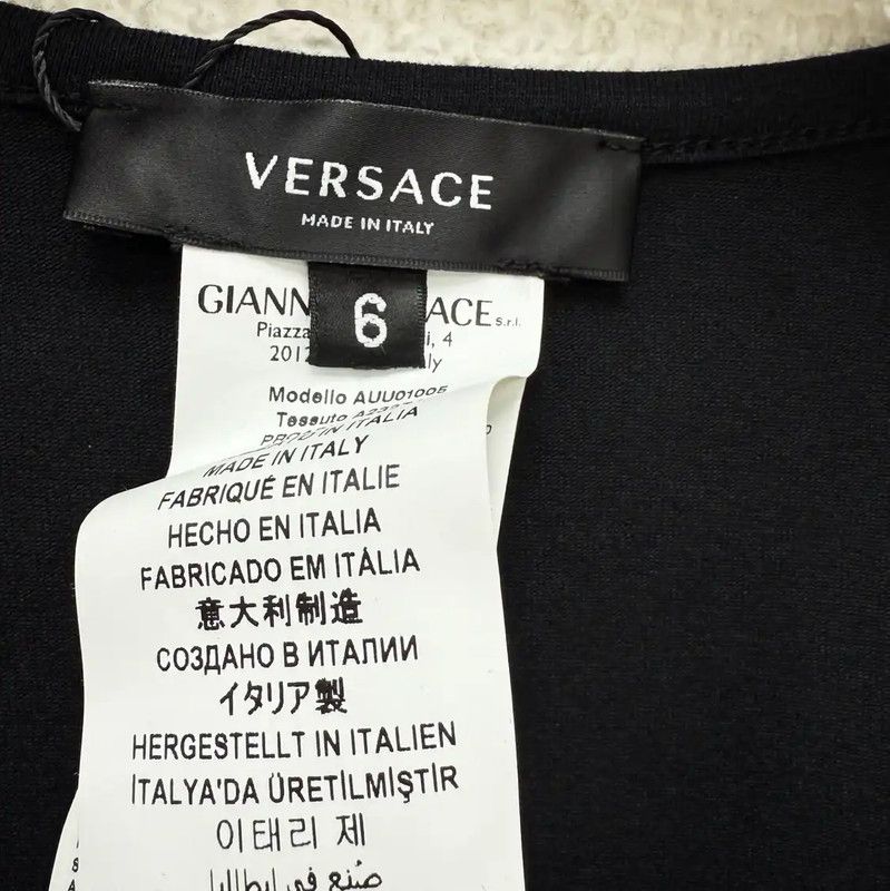 Versace Versace Black Cotton Short Sleeve T-Shirt 0089 Size US M / EU 48-50 / 2 - 5 Thumbnail