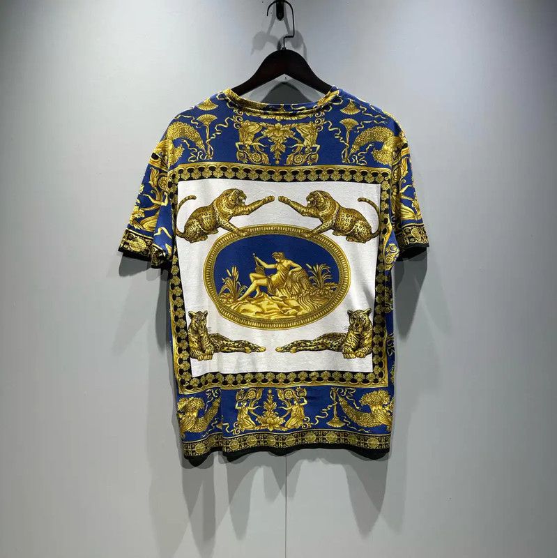 Versace Versace Casual Men's T-Shirt in Khaki 0089 Size US M / EU 48-50 / 2 - 2 Thumbnail