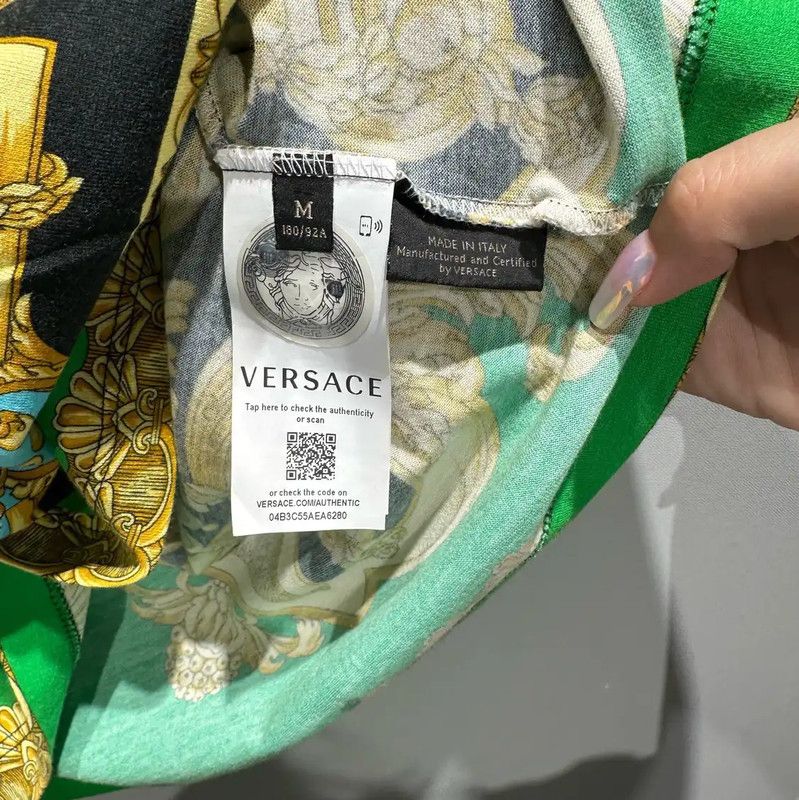 Versace Versace Green Short Sleeve Men's T-Shirt 0089 Size US M / EU 48-50 / 2 - 4 Thumbnail