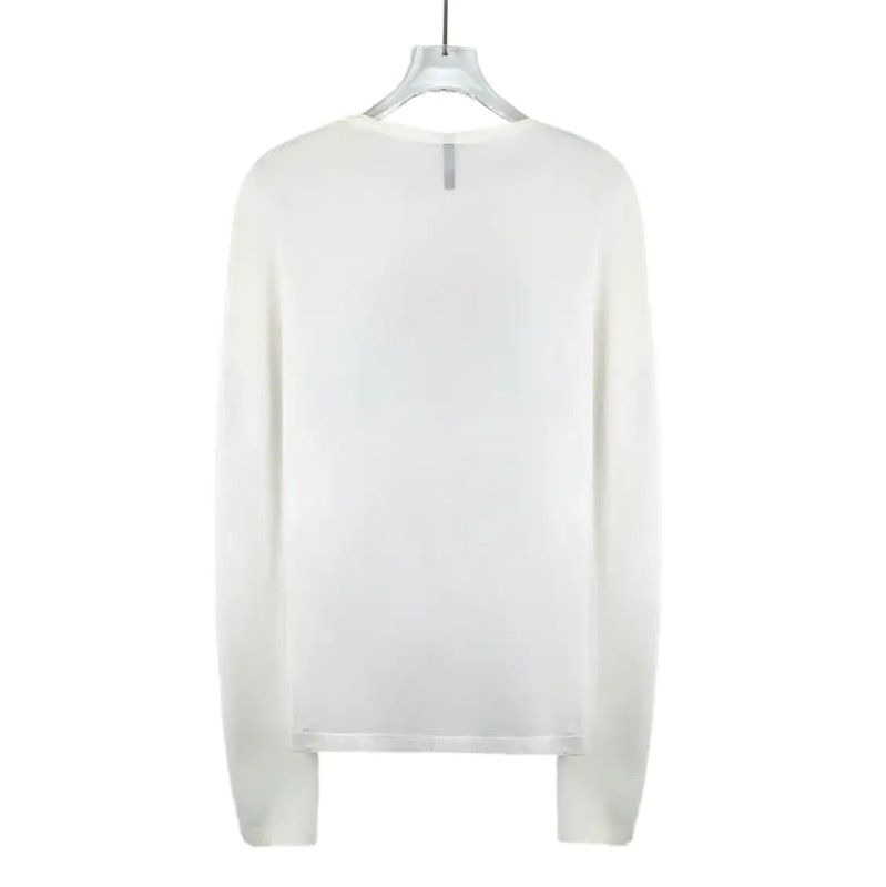 Versace Versace White Cotton Long Sleeve T-Shirt 0089 Size US S / EU 44-46 / 1 - 2 Thumbnail