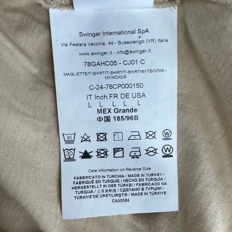 Versace Versace Beige Cotton Men's T-Shirt 0089 Size US L / EU 52-54 / 3 - 5 Thumbnail