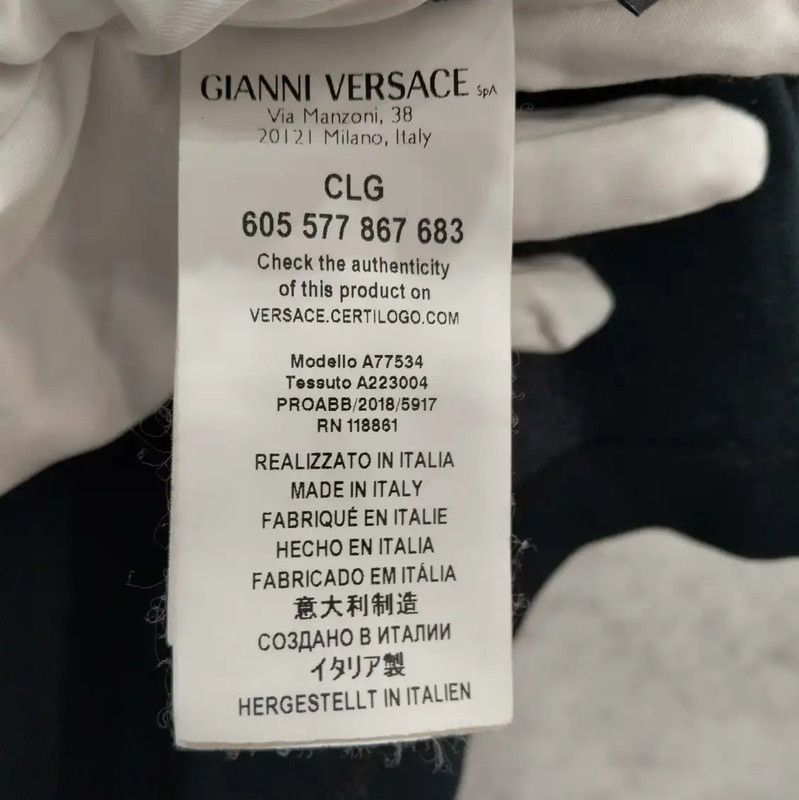 Versace Versace Black Cotton Short Sleeve Polo 0089 Size US XS / EU 42 / 0 - 4 Thumbnail