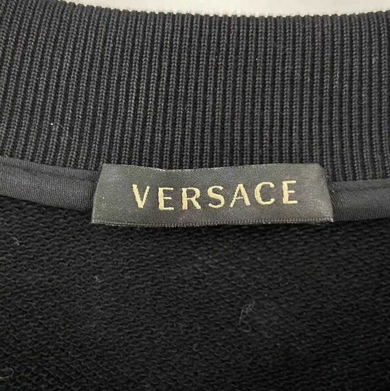 Versace Versace Black Cotton Long Sleeve Sweatshirt 0089 Size US XS / EU 42 / 0 - 3 Thumbnail