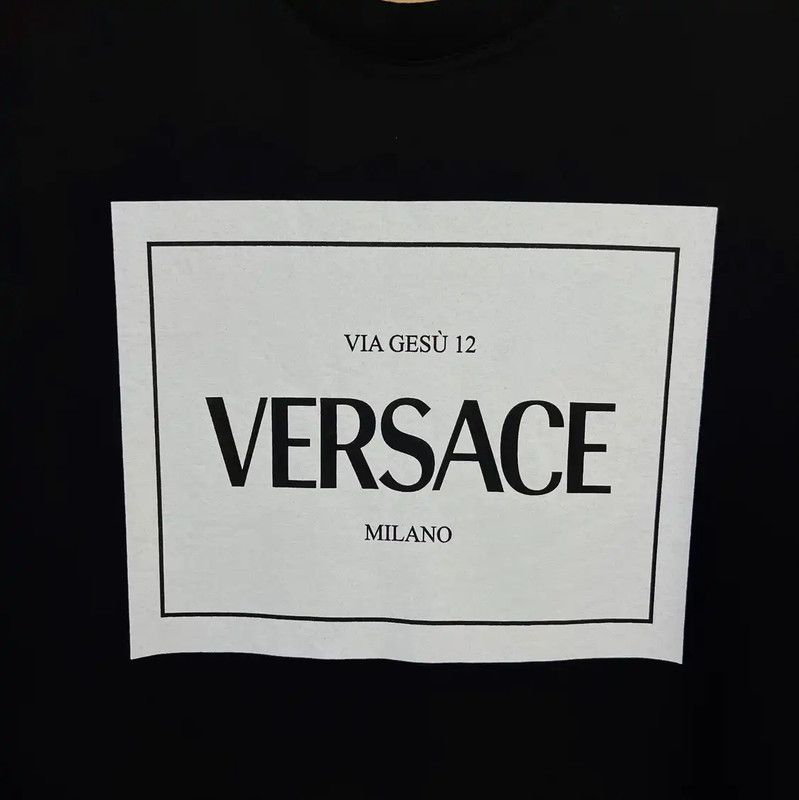 Versace Versace Black Cotton Short Sleeve T-Shirt 0089 Size US XS / EU 42 / 0 - 4 Thumbnail