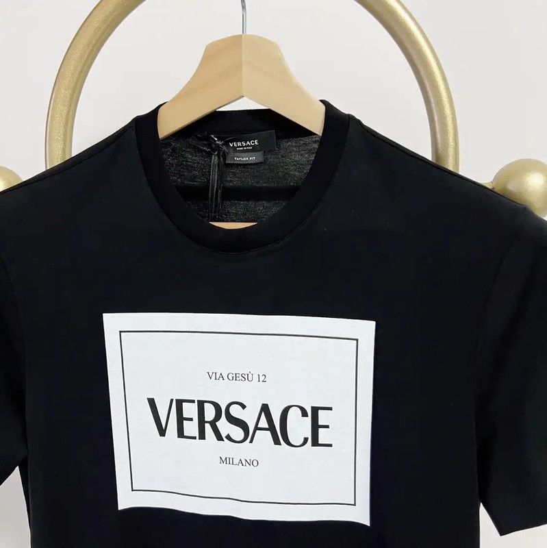 Versace Versace Black Cotton Short Sleeve T-Shirt 0089 Size US XS / EU 42 / 0 - 3 Thumbnail