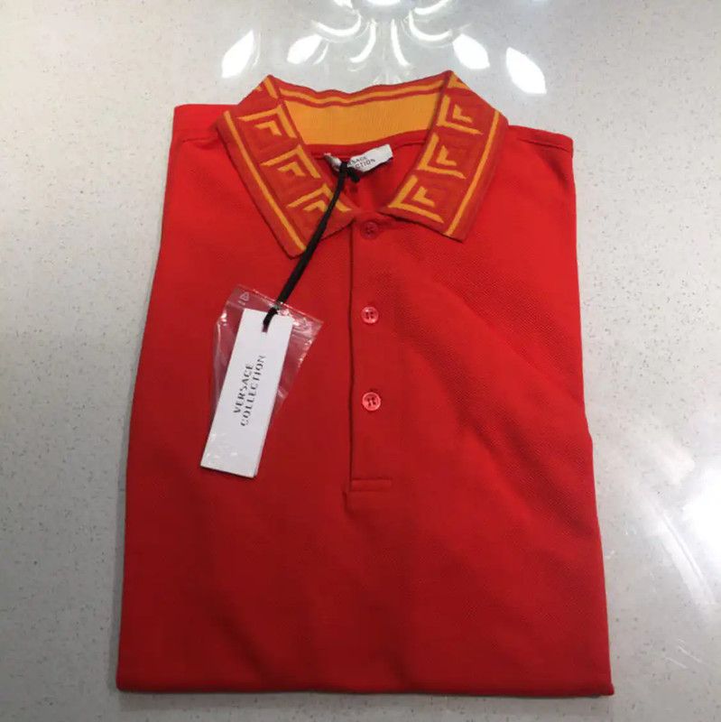 Versace Versace Summer Red Cotton Men's Polo 0089 Size US M / EU 48-50 / 2 - 2 Thumbnail