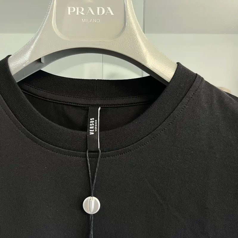 Versace Versace Black Cotton Short Sleeve T-Shirt 0089 Size US S / EU 44-46 / 1 - 2 Thumbnail