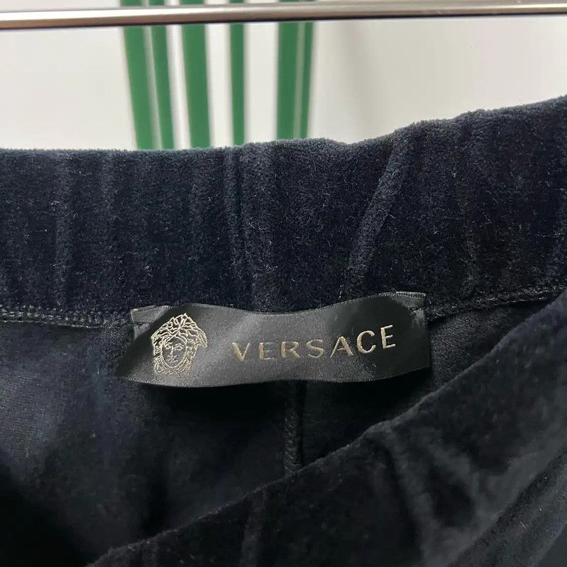 Versace Versace Black Cotton Medusa Casual Pants 0089 Size US 26 / EU 42 - 3 Thumbnail