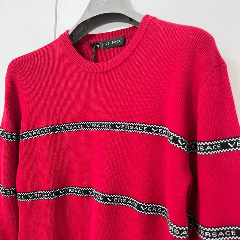 Versace Versace Long Sleeve Cotton Blend Sweater 0089 Size US XS / EU 42 / 0 - 3 Thumbnail