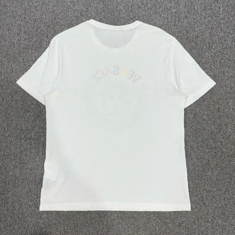 Versace Versace White Cotton Men's T-Shirt with Logo 0089 Size US XXL / EU 58 / 5 - 2 Thumbnail