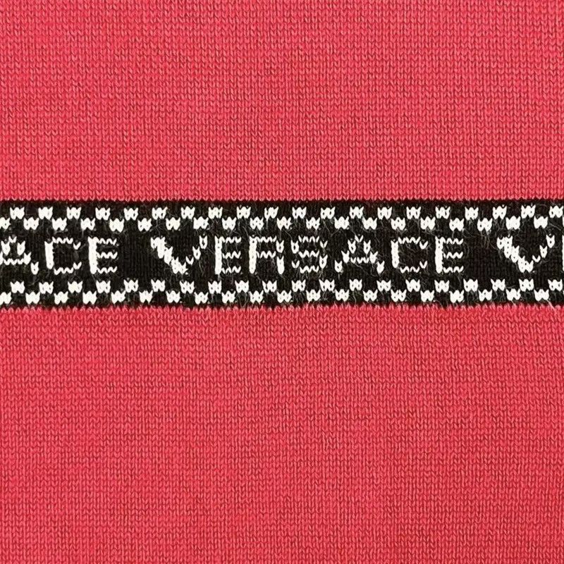 Versace Versace Red Wool Embroidered Pullover Sweater 0089 Size US L / EU 52-54 / 3 - 4 Thumbnail