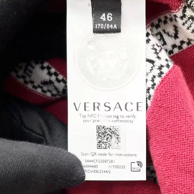 Versace Versace Red Wool Embroidered Pullover Sweater 0089 Size US L / EU 52-54 / 3 - 3 Thumbnail
