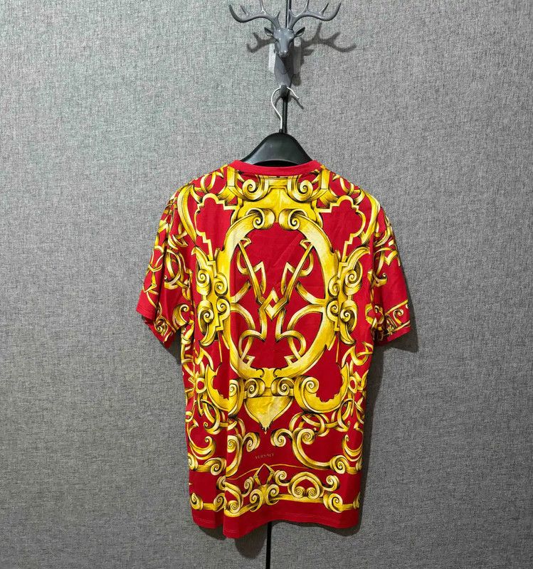 Versace Versace Red Cotton Medusa T-Shirt for Men 0089 Size US M / EU 48-50 / 2 - 2 Thumbnail