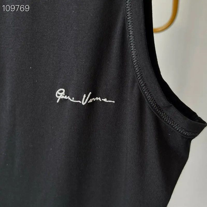 Versace Versace Black Cotton Embroidered Sleeveless Top 0089 Size US S / EU 44-46 / 1 - 3 Thumbnail