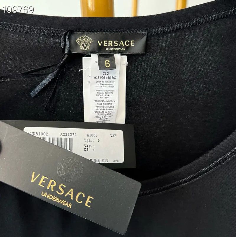 Versace Versace Black Cotton Embroidered Sleeveless Top 0089 Size US S / EU 44-46 / 1 - 2 Thumbnail