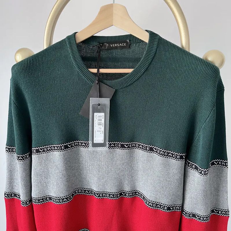 Versace Versace Men's Color Block Long Sleeve Sweater 0089 Size US XXL / EU 58 / 5 - 4 Thumbnail