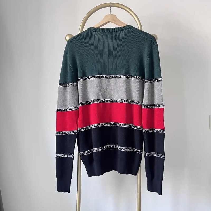 Versace Versace Men's Color Block Long Sleeve Sweater 0089 Size US XXL / EU 58 / 5 - 5 Thumbnail